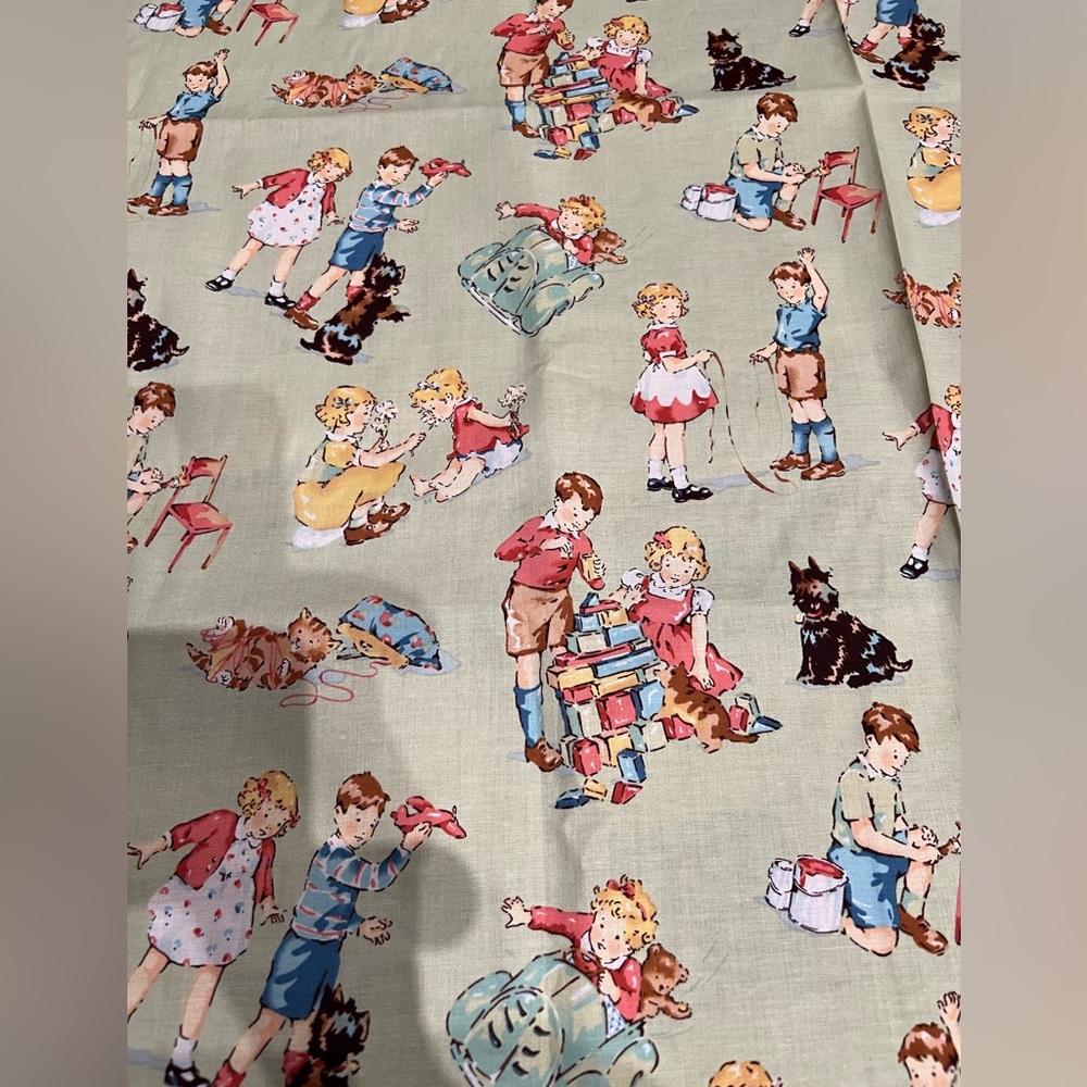 Vintage Fabric Dick & Jane by Alexander Henry Fabrics circa 1999 - Picture 3 of 6